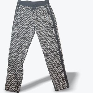 Calvin Klein Silky Jogger Pants Dash‎ Print Tuxedo Strip Elastic Drawstring XS
